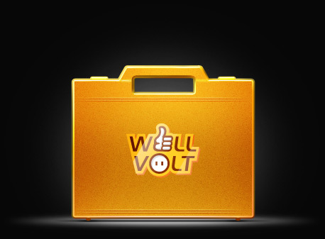 Логотип для интернет-магазина «WellVolt» от студии Caustica.